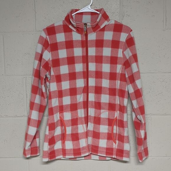 Women's Woolrich Plaid Fleece Zip Up Jacket Size Small - Picture 1 of 4